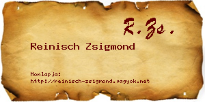 Reinisch Zsigmond névjegykártya